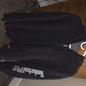 Black Vintage Timberland Zip Up Hoodie